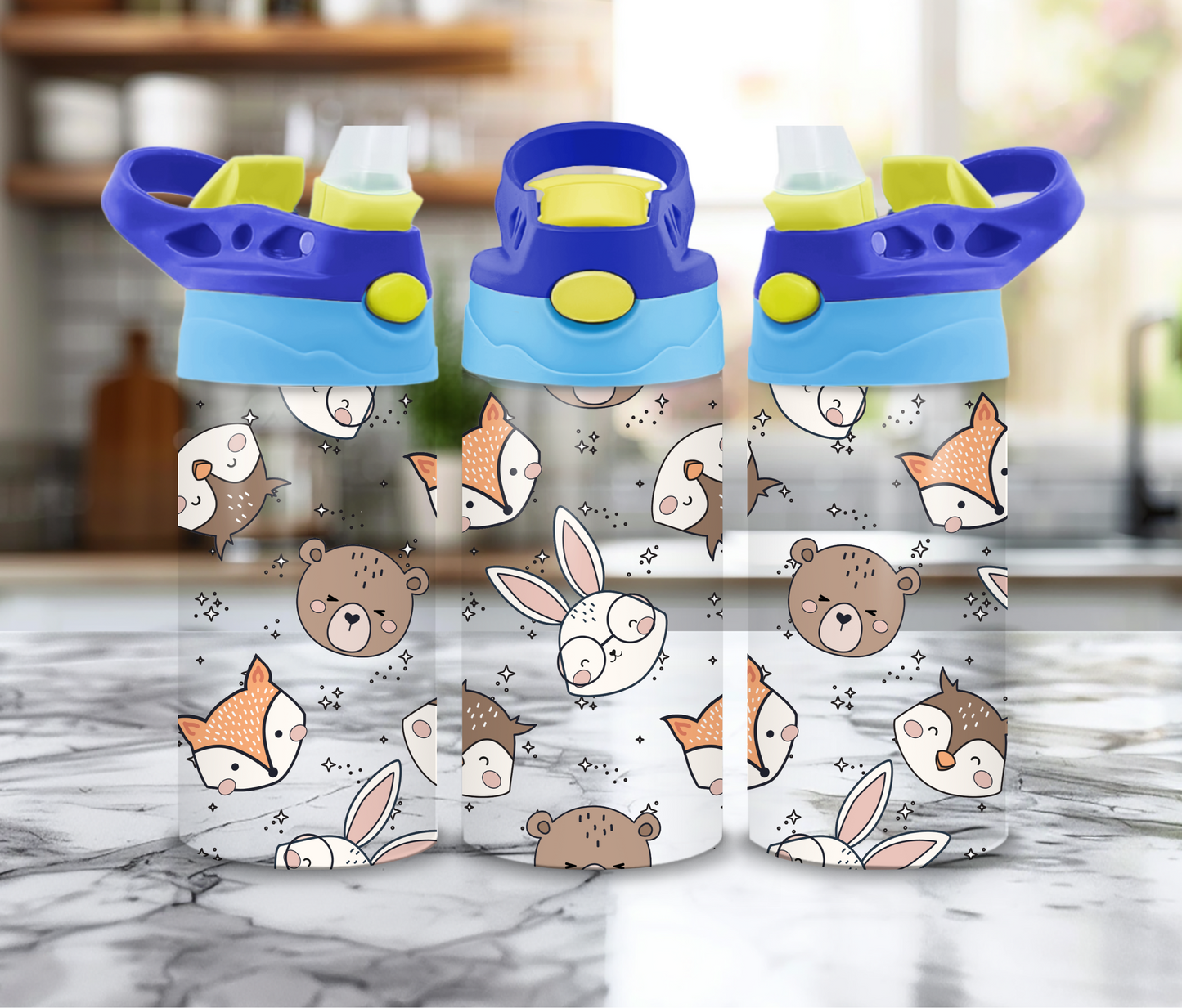 12 oz Sublimated Sippy Cup or Kids Tumbler - Woodlands design