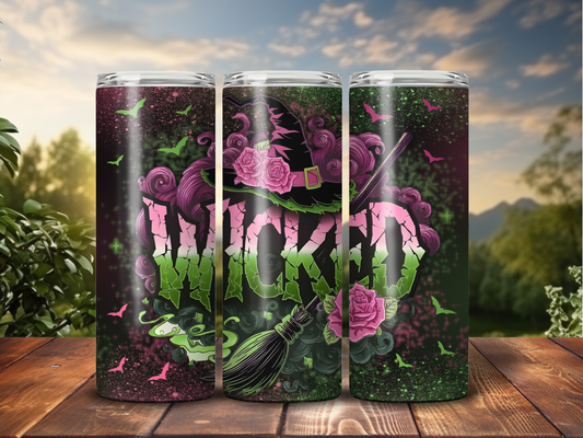 Sublimated 20 oz Tumbler - Wicked The Movie - Hat and Broom
