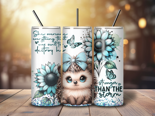 Sublimated 20 oz Tumbler - Baby Porcupine Affirmation Design