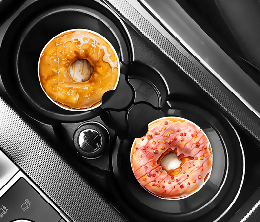 Sublimated Car Coasters - Yummy Donut Design 2