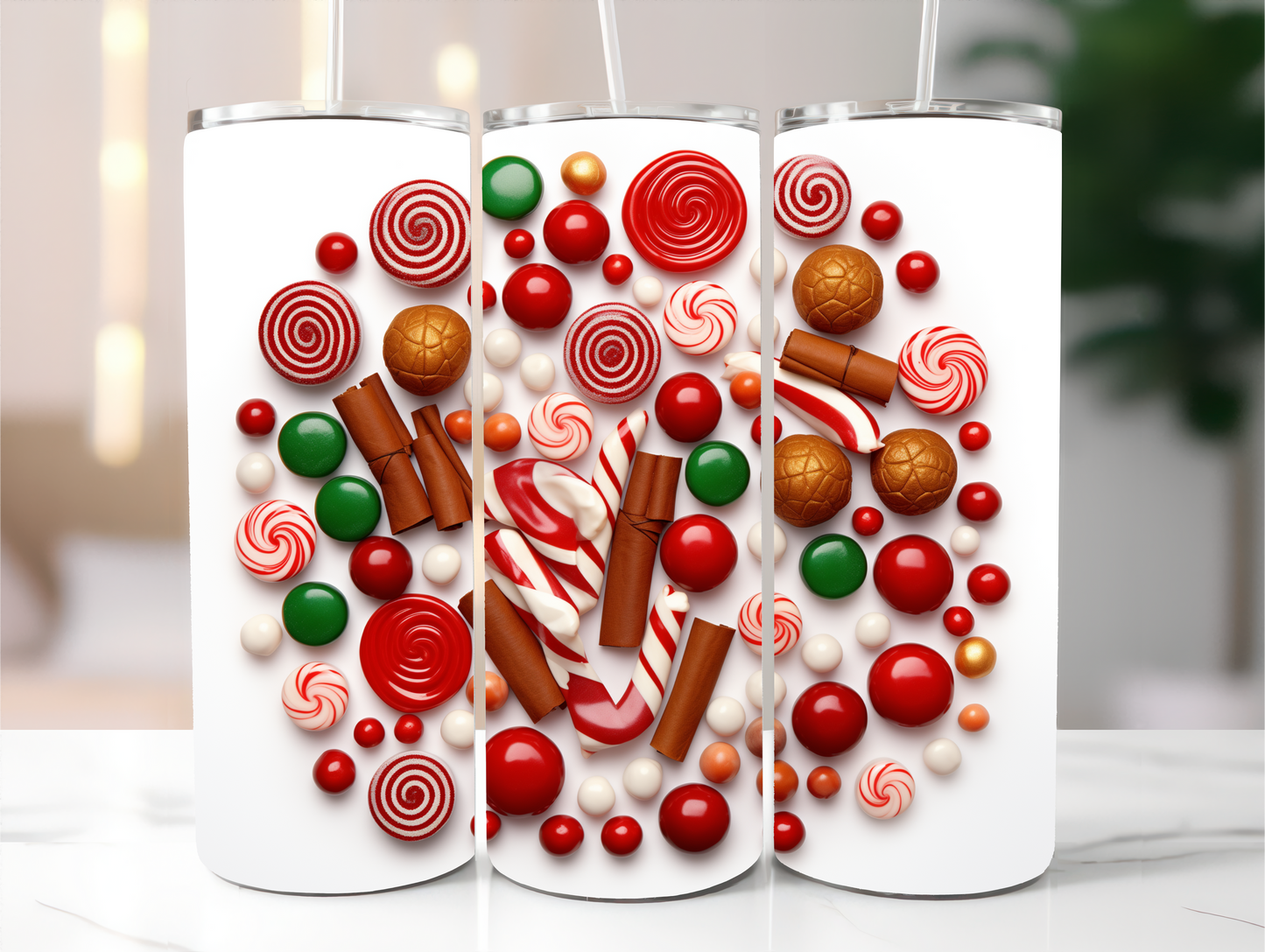 Sublimated 20 oz Tumbler with - Christmas Yummies