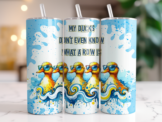 Sublimated 20 oz Tumbler with a delightful duck design