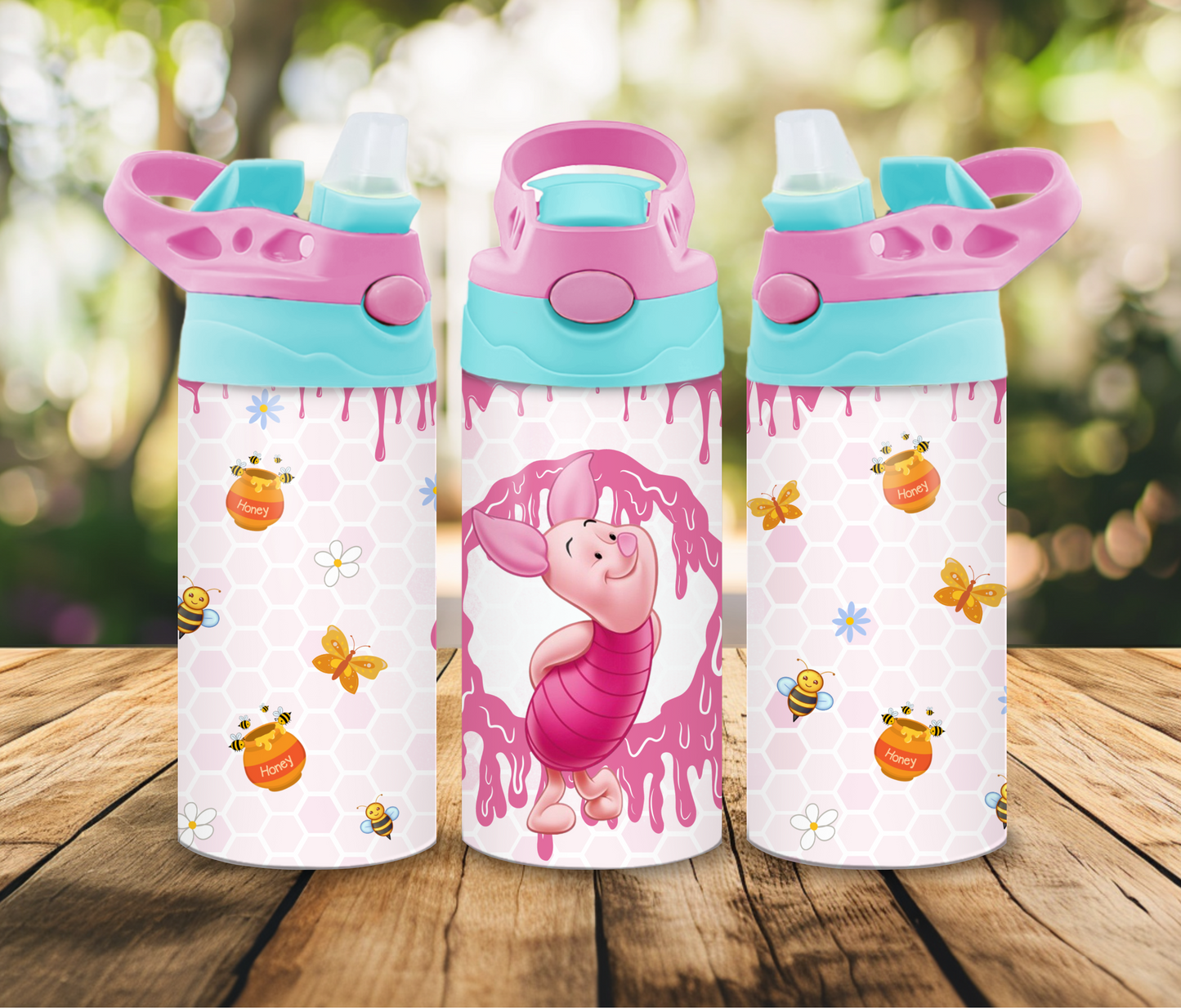 12 oz Sublimated Piglet design Sippy Cup or Kids Tumbler