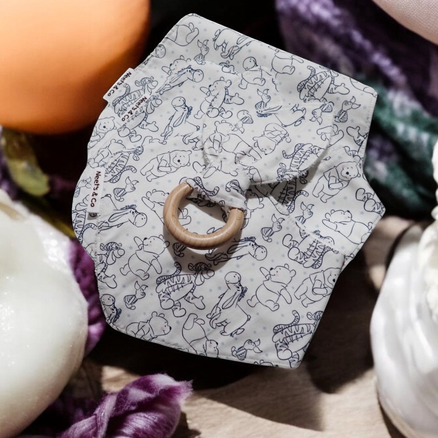 Baby Bib, Bandana Bib, Burp Cloth and Teether Bundle 3 - 18 months