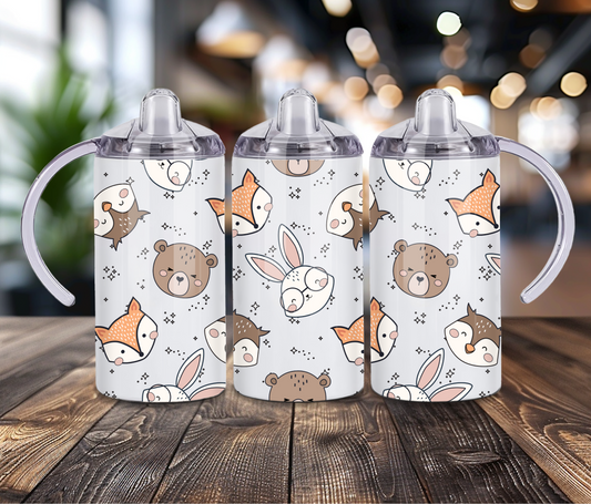 12 oz Sublimated Sippy Cup or Kids Tumbler - Woodlands design