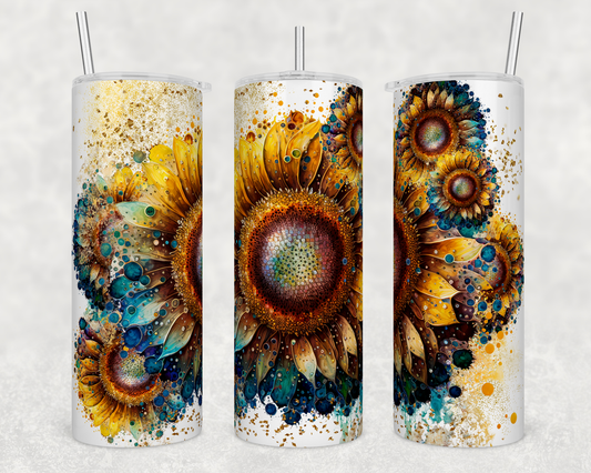 Sublimated 20 oz Tumbler - Gorgeous Sunflowers Design